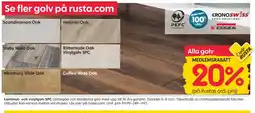 Rusta Laminat- och vinylgolv SPC erbjuda