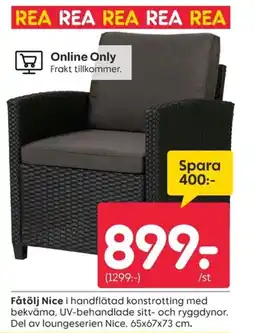 Rusta Fåtölj Nice erbjuda