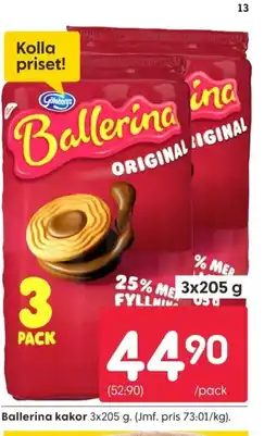 Rusta Ballerina kakor erbjuda