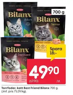 Rusta Torrfoder, katt Best Friend Bilanx erbjuda