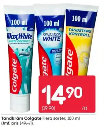 Rusta Tandkräm Colgate erbjuda