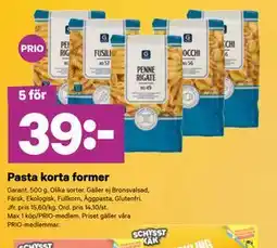 City Gross Pasta korta former, Pris i appen erbjuda