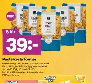 City Gross Pasta korta former, Pris i appen erbjuda