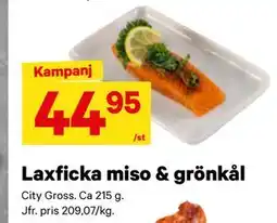 City Gross Laxficka miso & grönkål erbjuda