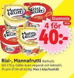 ICA Supermarket Risi-, Mannafrutti Risifrutti erbjuda