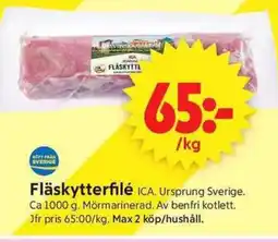 ICA Supermarket ICA Fläskytterfilé erbjuda
