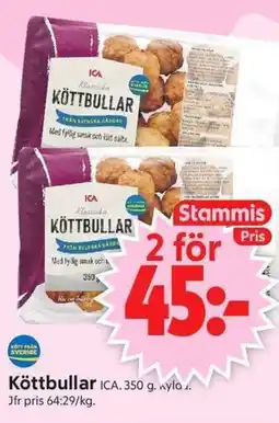 ICA Supermarket ICA Köttbullar erbjuda