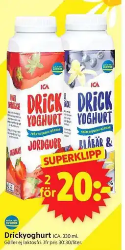 ICA Supermarket ICA Drickyoghurt erbjuda