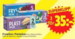 ICA Supermarket Fryspåsar, Plastpåsar erbjuda