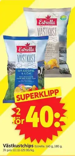 ICA Supermarket Estrella Västkustchips erbjuda