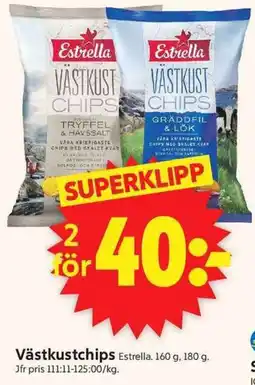 ICA Supermarket Estrella Västkustchips erbjuda