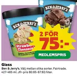 Coop Ben & Jerry's Glass erbjuda