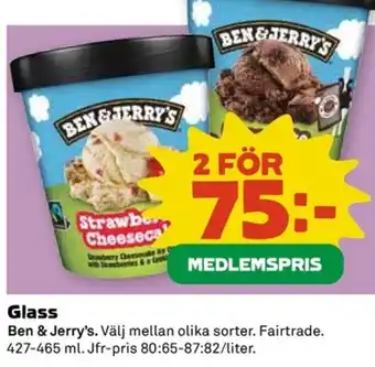 Coop Ben & Jerry's Glass erbjuda