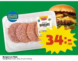 Coop Scan Burgare av fläsk erbjuda