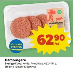 Coop Coop Hamburgare erbjuda