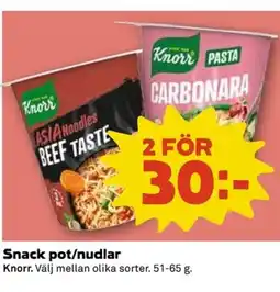 Coop Knorr Snack pot/nudlar erbjuda