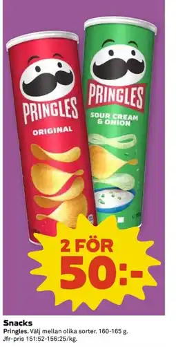 Coop Pringles Snacks erbjuda
