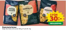 Coop Coop Pasta korta former erbjuda