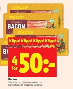 ICA Kvantum Tulip Bacon erbjuda