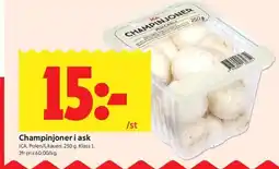 ICA Kvantum ICA Champinjoner i ask erbjuda