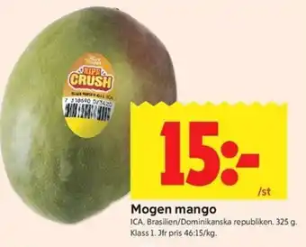 ICA Kvantum Mogen mango erbjuda