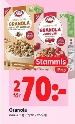 ICA Kvantum AXA Granola erbjuda