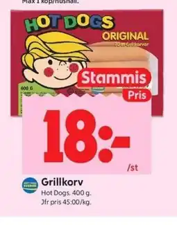 ICA Kvantum Hot Dogs Grillkorv erbjuda