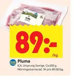 ICA Kvantum Pluma erbjuda
