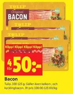 ICA Kvantum Tulip Bacon erbjuda