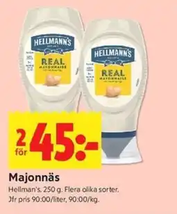 ICA Kvantum Hellman's Majonnäs erbjuda