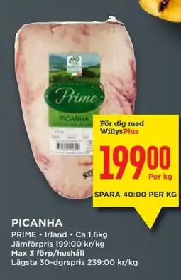 Willys Prime Picanha erbjuda