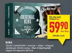 Willys Texas Longhorn Ribs erbjuda