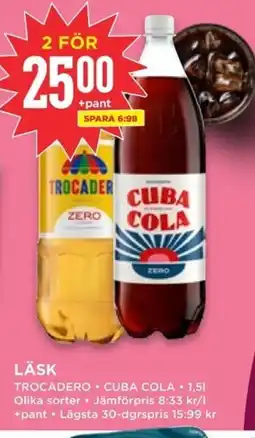 Willys Trocadero , Cuba Cola Läsk erbjuda