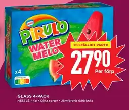 Willys Nestlé Glass 4-pack erbjuda