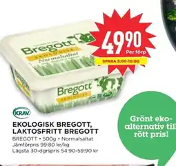 Willys Ekologisk Bregott , laktosfritt Bregott erbjuda