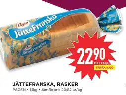 Willys Pågen Jättefranska, rasker erbjuda