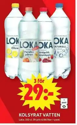 ICA Maxi Loka Kolsyrat vatten erbjuda