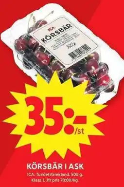 ICA Maxi ICA Körsbär i ask erbjuda