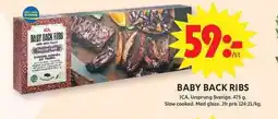 ICA Maxi ICA Baby back ribs erbjuda