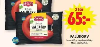 ICA Maxi Scan Falukorv erbjuda