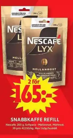 ICA Maxi Nescafé Snabbkaffe refill erbjuda