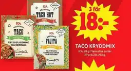 ICA Maxi ICA Taco kryddmix erbjuda