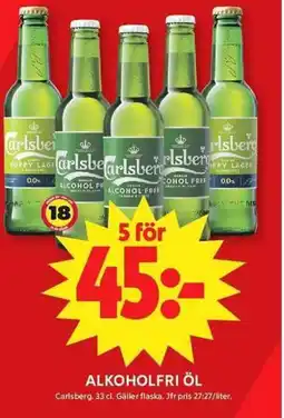 ICA Maxi Carlsberg Alkoholfri öl erbjuda