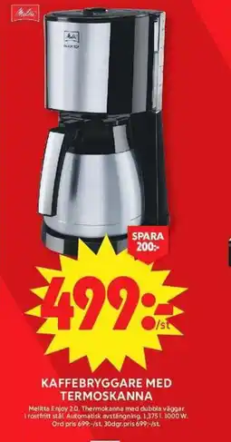 ICA Maxi Kaffebryggare med termoskanna erbjuda