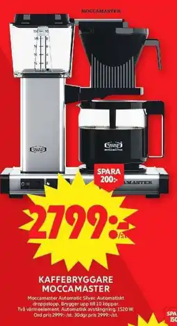 ICA Maxi Kaffebryggare Moccamaster erbjuda