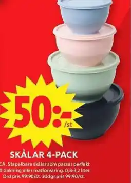 ICA Maxi Skålar 4-pack erbjuda