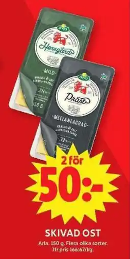 ICA Maxi Arla Skivad ost erbjuda