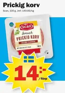 Pekås Prickig korv erbjuda