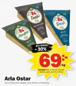Pekås Arla Ostar, Medlemspris erbjuda
