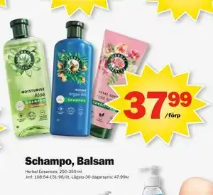 Pekås Schampo, Balsam erbjuda